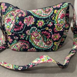 Vera Bradley Quilted Crossbody Bag Floral Paisley Adjustable Strap